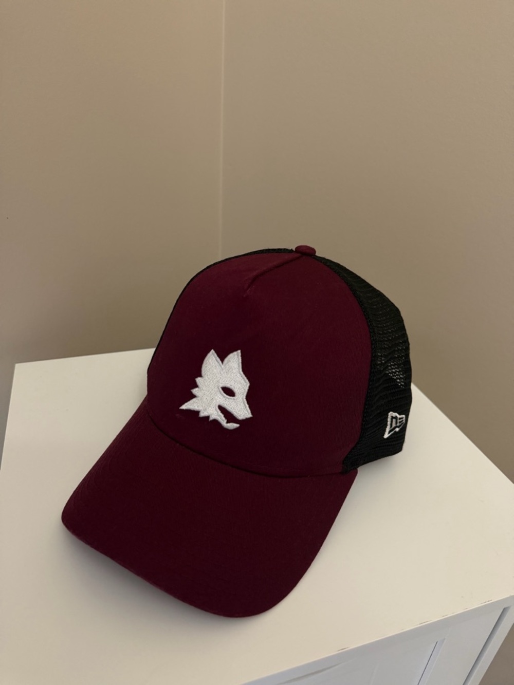 New Era AS Roma Maroon and Black Trucker Cap